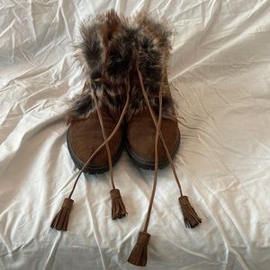 Stuart Weitzman fur boots